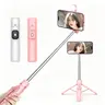2026 Upgraded 4-in-1 35in Compact Selfie Stick with Wireless Remote, Stable 4-Legged Base, Metal-Plastic Handle, Convertible Camera Grip-Handheld Stabilizer-Phone Stand Tripod for iPhone, Travel Vlogging Gear, Phone Accessories (Fits Most Devices)