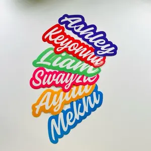 Personalized Lightweight Name Magnets -Fridge & Locker Decor in Bold Colorful Lettering - Custom Made with Your Name in Holographic or Classic Finish - Perfect for Kids Teachers or Gifts