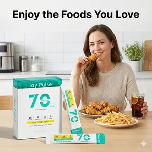【Joy Pulse】 Advanced Probiotics for Women and Men 70 Billion CFU 25 Strains Healthcare Encapsulated for Max Viability Tasty Orange Powder Pack of 12