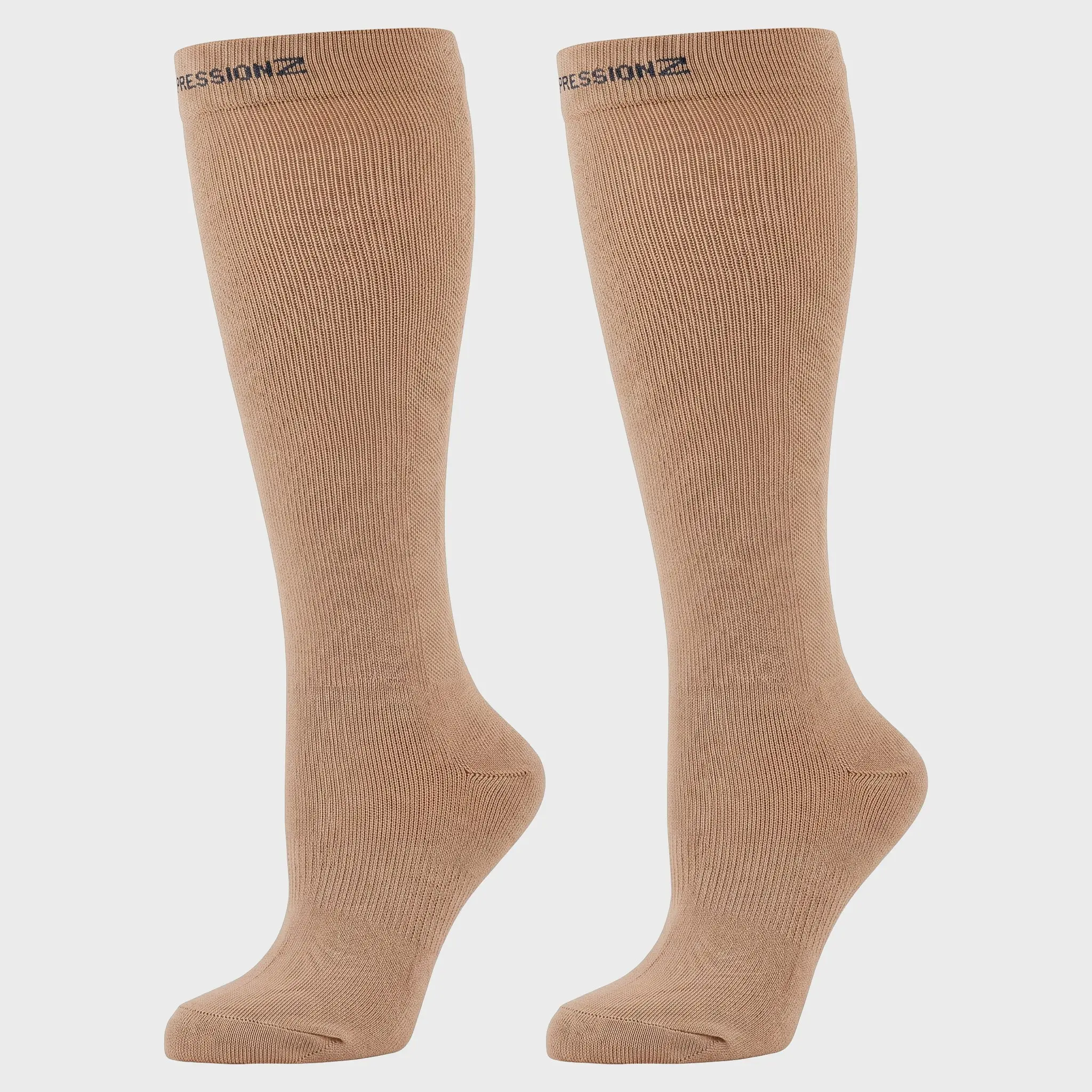 Compression Socks (30-40 mmHg) - Nude, 15% Lycra Spandex, Nylon, Compression Stockings with Great Heel/Arch Support, Machine Washable, for Adults, All Seasons, Recovery & Sports Use, Promote Better Circulation