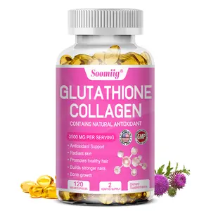 Soomiig Glutathione Collagen Health Supplement - Supports Smooth Hair and Healthy Skin -120 Capsules