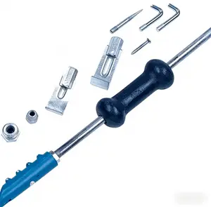 9 Piece Slide Hammer Dent Puller Kit Heavy Duty Auto Body Repair Tool Set for Car Truck Axle & Dent Removal， upgrade