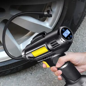 Wireless Tire Inflator Pump Portable - 150PSI Digital Display Air Compressor for Car Truck SUV Motorcycle Bicycle - Rechargeable Cordless Handheld Emergency Roadside Tool