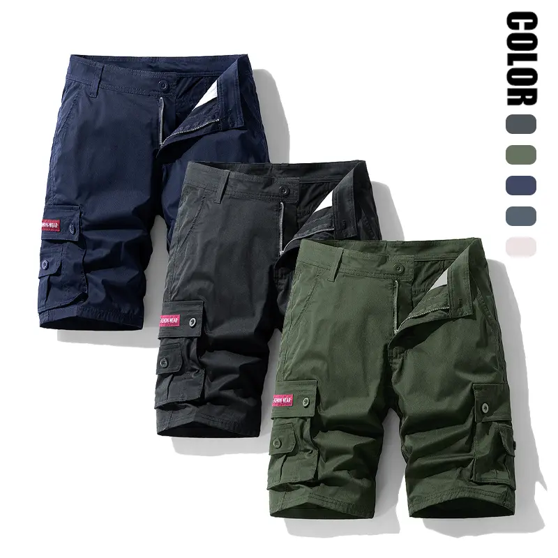 3 Pack Mens Classic Cargo Shorts with Multi Cargo Pockets Durable Breathable for Daily Work Outdoor Casual Wear