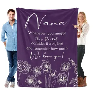 Nana Gifts, Birthday Gifts for Nana, Best Nanas Ever Gift Ideas, Birthday Presents for Grandma from Grandkids, Presents for Grandma Gigi Mimi Granny from Granddaughter 60"X50" Throw Blanket
