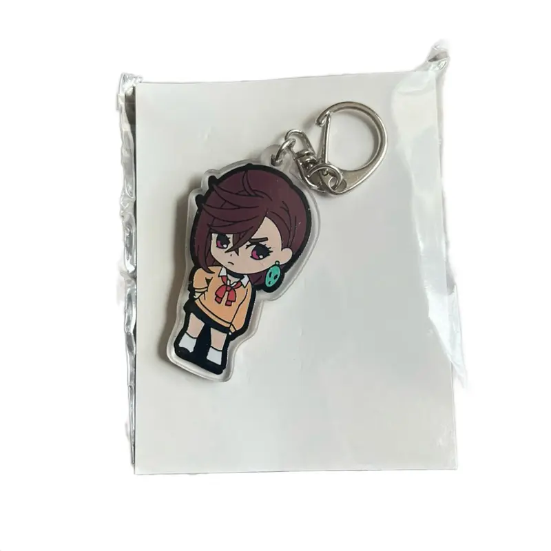 DandaDan Momo Ayase  Acrylic Keychain with Character Design and Keyring Attachment