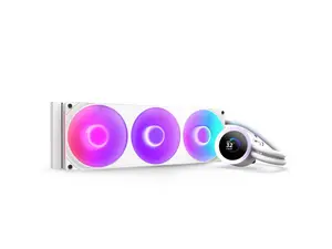 NZXT KRAKEN PLUS RGB 360 MM WHITE AIO LIQUID COOLER WITH 1.54" LCD & RGB CORE SINGLE FRAME FAN