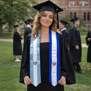 Mixed Two Flag Graduation Sash/Stole Customized (Note), Graduation Sash Class of 2026, Personalized Grad Sash, College Graduate Stole