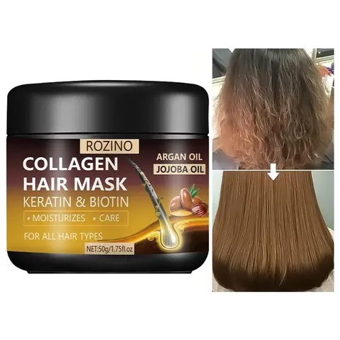 Collagen Hair Mask, Keratin Hair Mask, Nourishing Hair Mask, Moisturizing Hair Conditioning Hair Mask, Nourishes Hair, Hair Care & Styling Product for Women & Men, Hairdressing Tool for Daily Use, Hair Shiny Moisturizer
