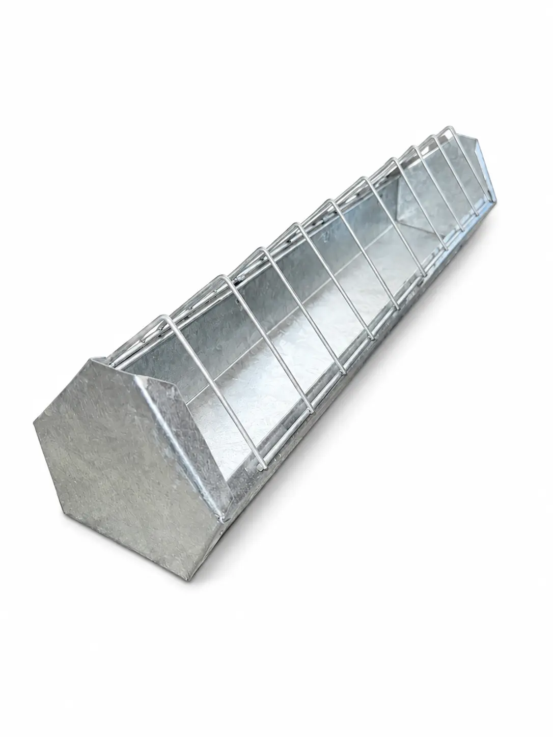 Galvanized steel livestock feeder trough 16"