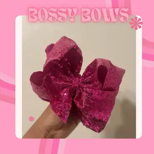 Double Stack Sequins Boutique Bow