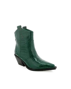 Billini - Ulrina Green Croc Embossed Boots