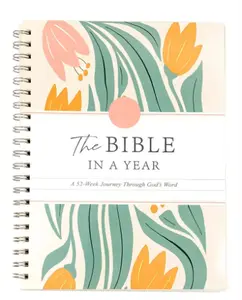 The Bible in A Year Journal | 52-Week Scripture Study Notebook | A5 Spiral Devotional Planner for Christian Faith & Daily Bible Reading