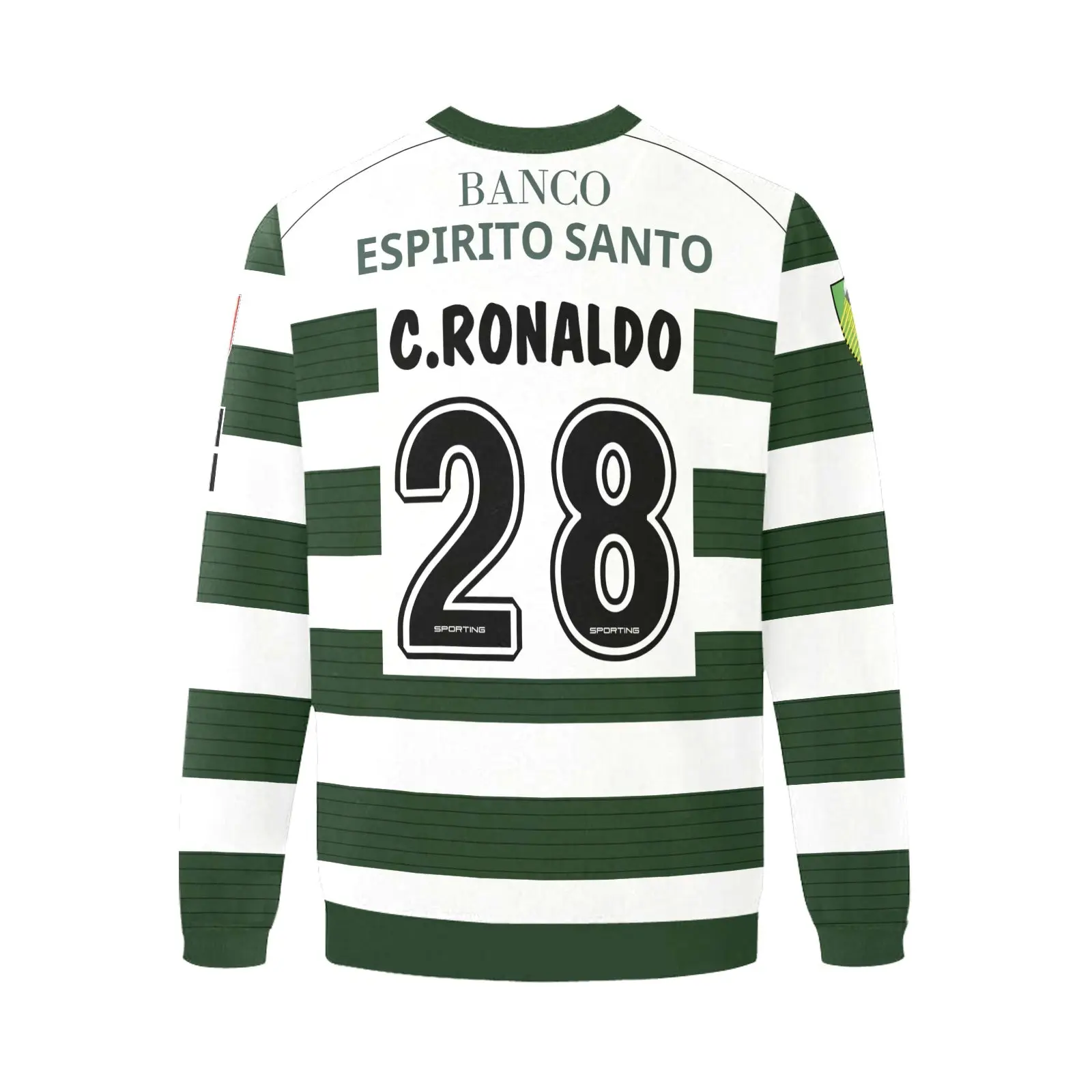 SPORTING LISBON 2001 2003 RONALDO 28 HOME SHIRT LONG & SHORT SLEEVE