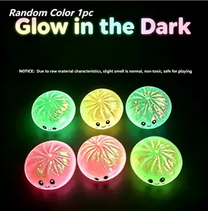 Luminous Dumpling Shaped Squishy Squeeze Toy, 6 Assorted Random Colors, Realistic Food Rebound Texture, Soft Stress Relief Fidget Toy, Table Ornament, Universal Gift for Men & Women