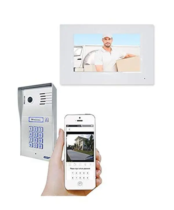 GBF Smart Video Door Phone & Doorbell Intercom System Kit,1080P HD, Smart Keypad, One 7" Touch Monitor (One 3rd gen IP door station PL963PM and one IP indoor monitor)