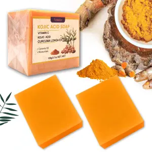 Turmeric Bar Soap for Face and Body - Turmeric Face Bar Soap Reduces Acne, Fades Scars & Cleanses Skin For All Skin Types （2 in a pack)