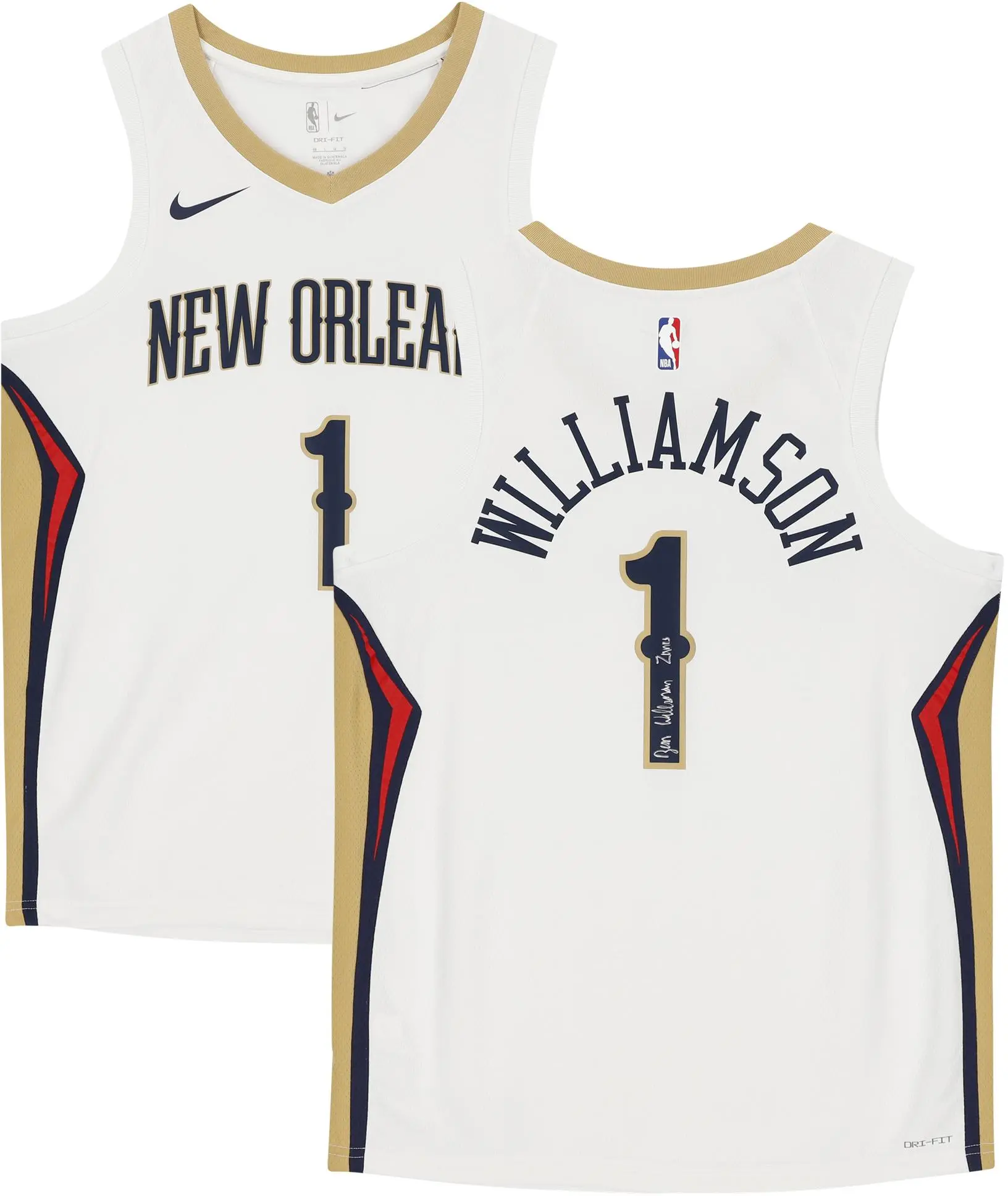 Zion Williamson New Orleans Pelicans Autographed White Nike Jordan Brand Swingman Jersey with "Zanos" Inscription - Fanatics Authentic Certified