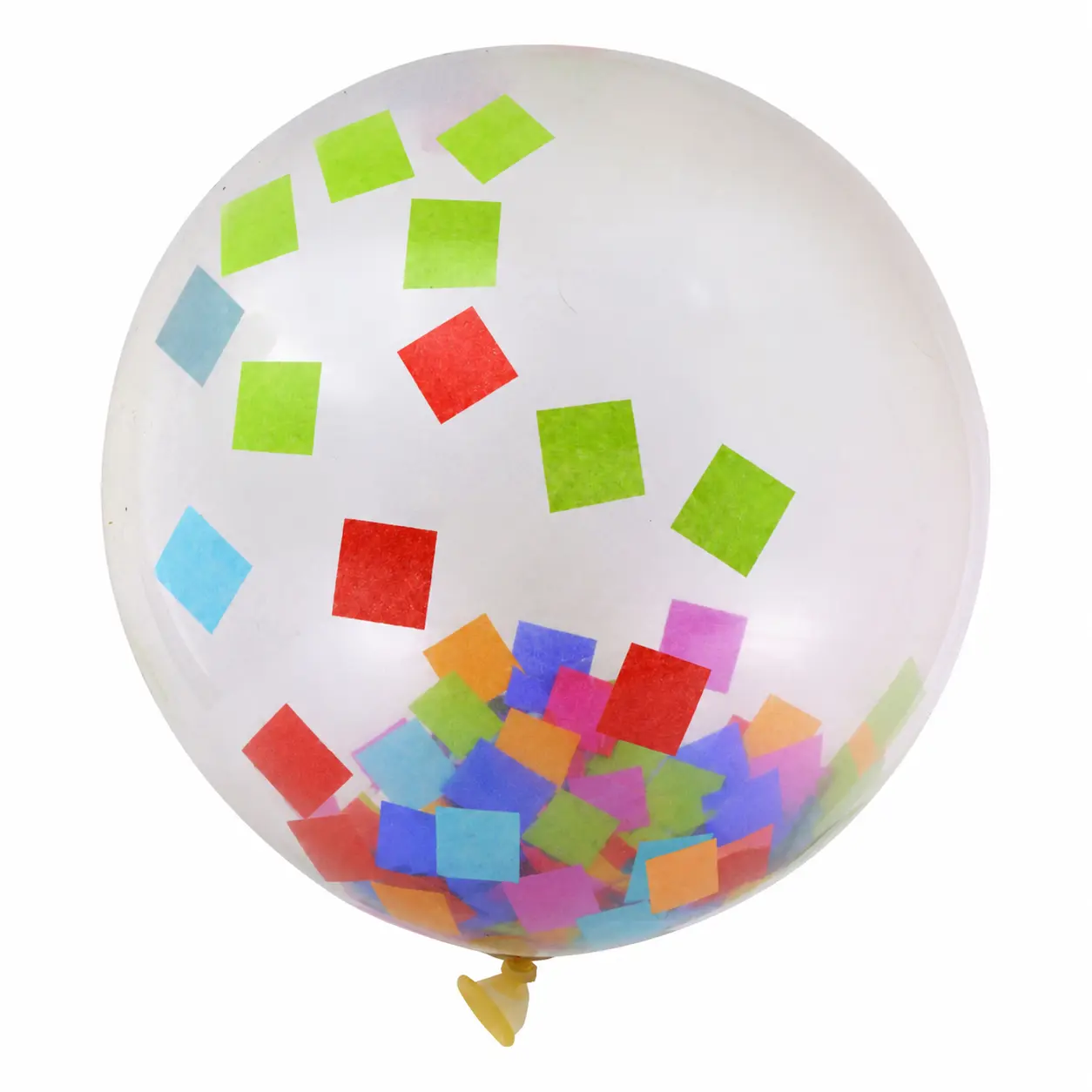 Clear Latex Balloons Filled with Colorful Confetti, 6 Count Pack