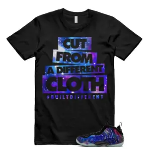 Galaxy Foamposite One 2025 Obsidian Black Anthracite T Shirt Match CLOTH, Foamposite One Galaxy Outfit, Graphic Tees, Womenswear Top T-Shirt