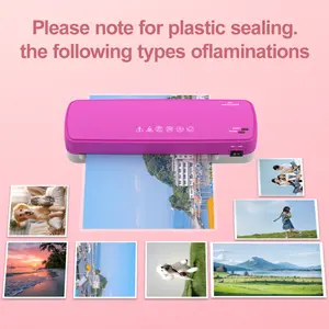 Pink A3/A4 Laminator with Anti-Jam Reverse Feature 3 Min Quick Start Includes 10 Free Pouches for Photos & Documents Ideal for Teachers Office & Home Use 110V-127V