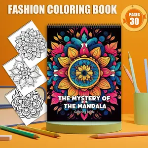 Mandala Pattern Coloring Book, 30 Different Patterns Coloring Book, Perfect for Mother's Day, Father's Day, and Birthday Gifts, Drawing