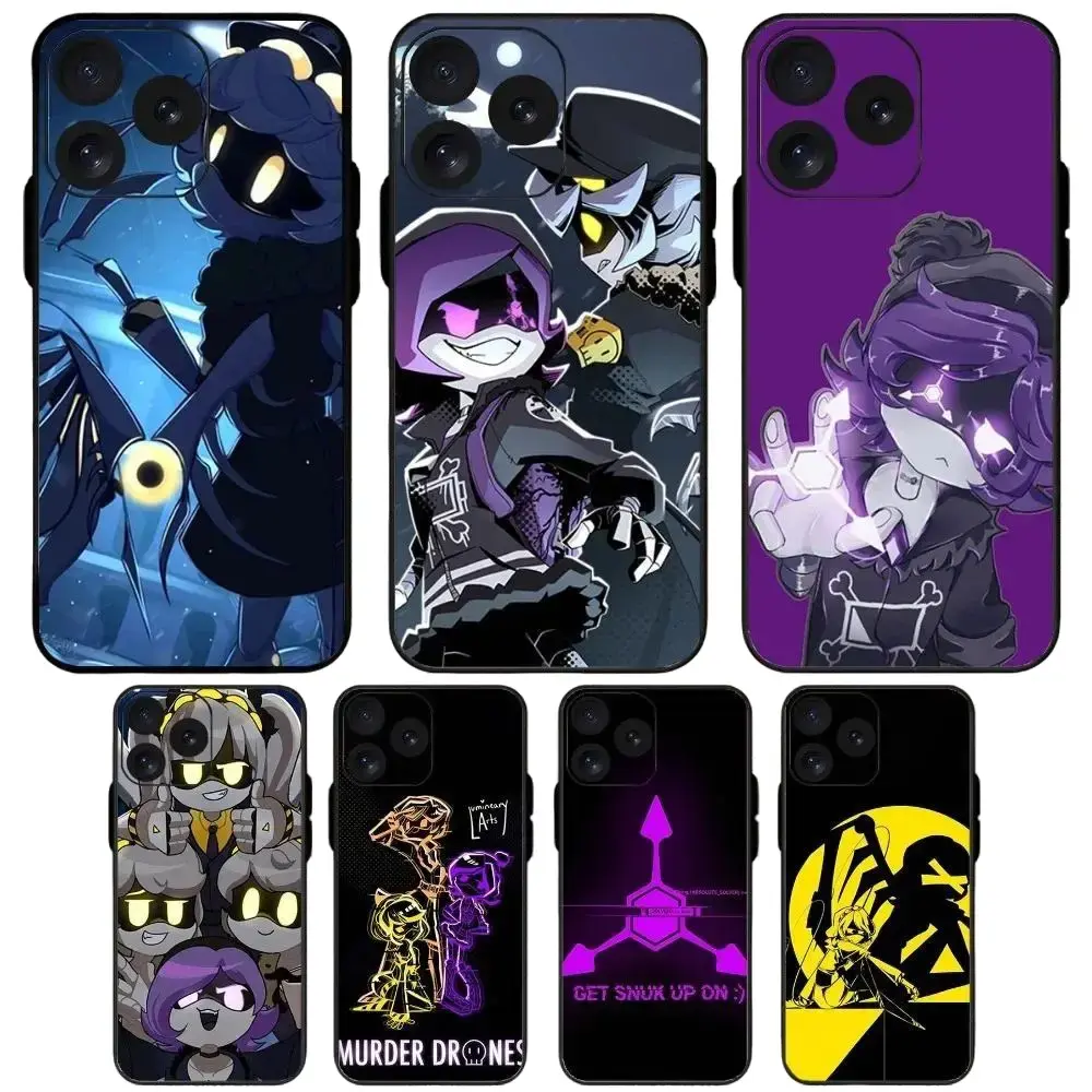 Game M-Murder Drones Phone Case For iPhone 17 Promax 16 15 14 13 12 11 Pro 17Air Plus & Samsung Galaxy S26 Ultra S25 S24 S23 FE Plus - For Fans Gift Anti-Fall Silicone Smartphone Shockproof Sof Protective Black Back Cover
