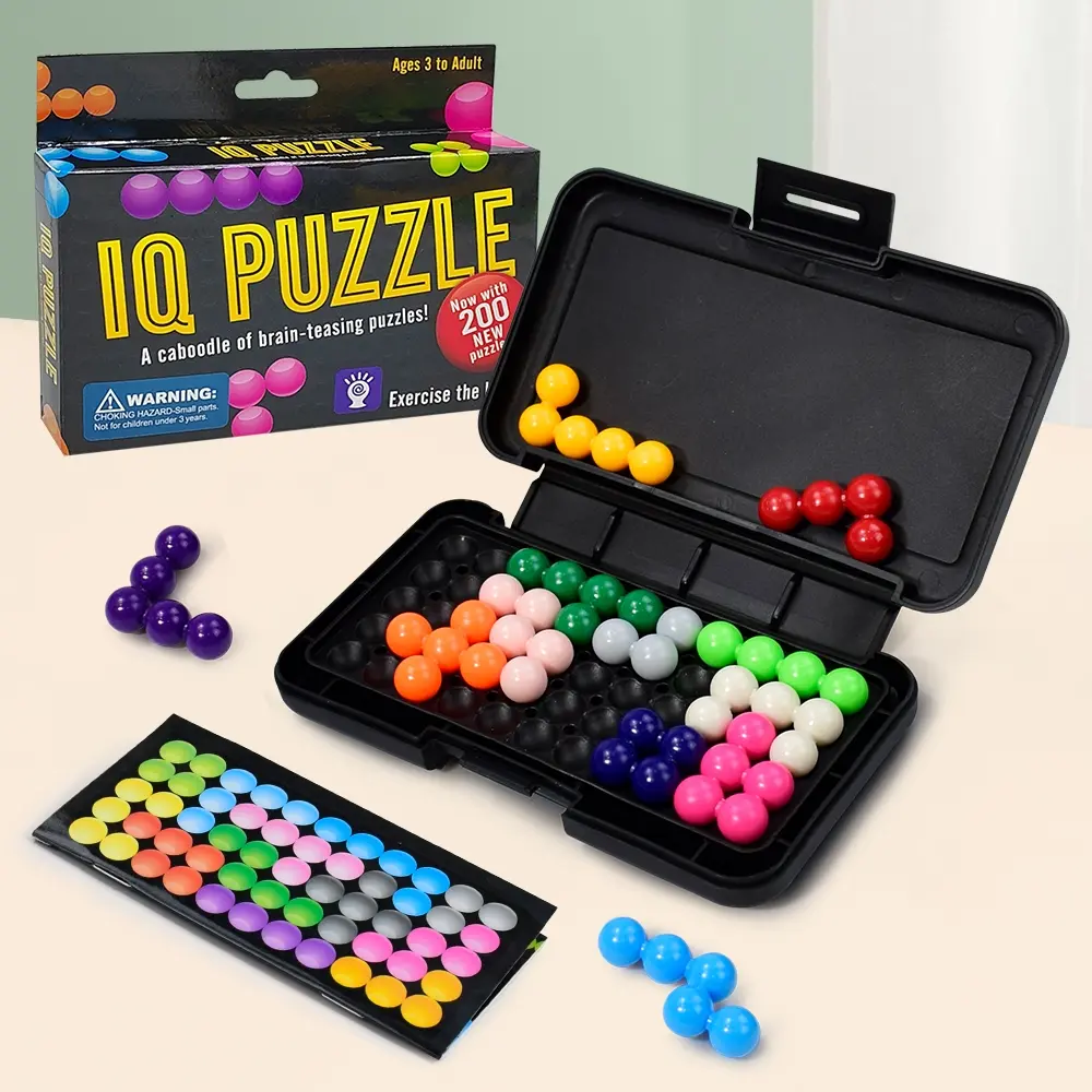 IQ Puzzle Wisdom Magic Bead, 1 Box 2D Creative Puzzle Toy, Puzzle Game, Development Logic Thinking Training Enlightenment, Early Education Toys for Boys and Girls