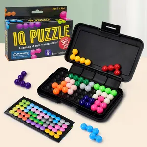 IQ Puzzle Wisdom Magic Bead, 1 Box 2D Puzzle Toy, Puzzle Game, Development Logic Thinking Training Enlightenment, Early Education Toys for Boys and Girls