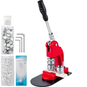 TikTokShopBlackFridayVEVOR Button Badge Maker Machine 25mm(1 in)DIY Pin Button Maker Machine with1000 Pcs Button Parts & Circle Cutter Installation-Free Button Press Kit for Idol, JK, School,Kids
