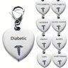 Personalized Heart Tag Stainless Steel Medical ID Keyring Pendant - Engraved Type 1/2 Symbol, Letters, Hypoallergenic, Durable, Wear-Resistant, Easy-to-Clean Ideal Gift for Diabetic Men