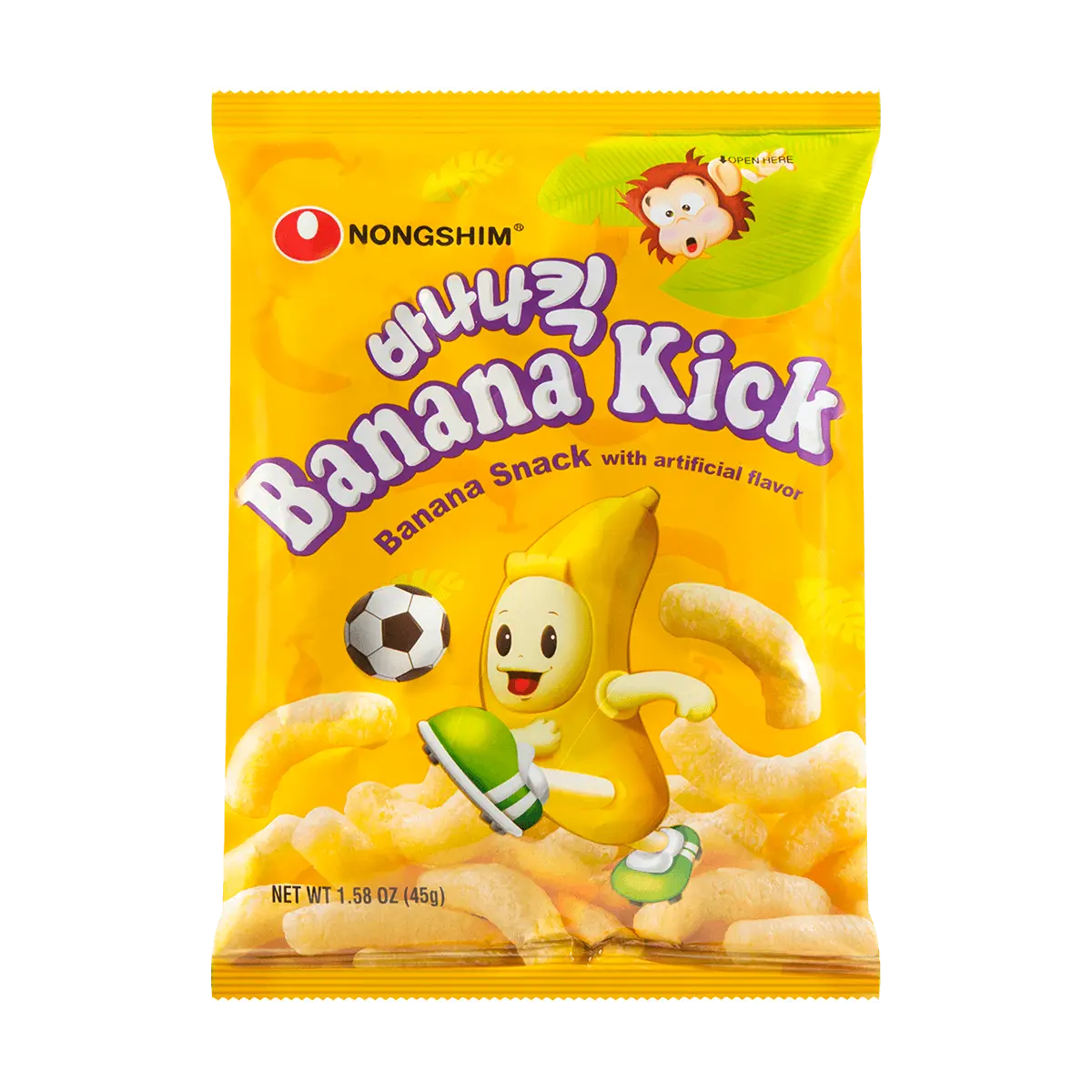 NONGSHIM Korean BANANA KICK Natural Banana Chips 45g - Healthy Snack, Gluten-Free, Vegan Treat NONGSHIM Korean BANANA KICK Natural Banana Chips 45g - Healthy Snack, Gluten-Free, Vegan Treat