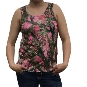 Camo Womens Summer Casual Camis Knit Tank Top Shirt