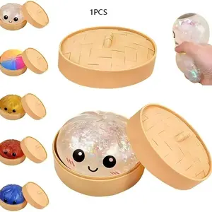 Expression Rich Giant Dumpling Blind Box, Mysecret Bun Stress Relief Toy, Soft Tpr Material, Random Design, Valentine's Day Gift