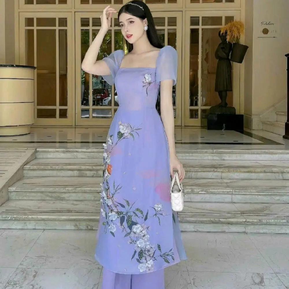 Vietnamese Ao Dai M17 ( Vietnamese Size )/ Áo Dài Cách Tân Truyền Thống Việt Nam/ Girl Ao Dai / Luna Ao Dai / Wedding Party Ao Dai