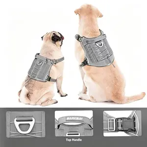 hawk proof vest for dogs Dog Harness Tactical Dog Harness with Handle No-Pull Service Dog Vest with Panels Adjustable Dog Vest Harness for Walking Hiking Training