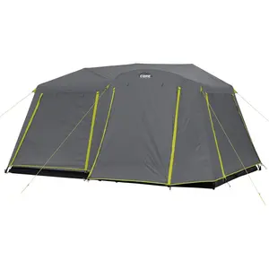 CORE Instant Cabin Tents | Family Cabin Multi Room Pop Up Tents Car Camping | Included Storage Pockets for Camping Accessories