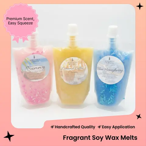 Fragrant Squeezable Wax Melts - Made with Soy Wax and Coconut Oil - Aroma Fragrance