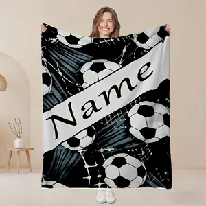 Customizable Flannel Blankets with Football-Themed Designs And Names/Text, Perfect As Christmas Or Holiday Gifts for Family And Friends. These  Soft And Comfortable Flannel Throws Are Ideal for Sofas And TV Use