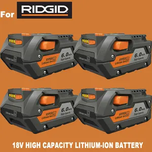 High quality 1-4X Battery for Ridgid R840085 6Ah Lithium Battery Rigid 18V R840087 Tool NEW