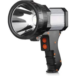 Rechargeable Spotlight,1000,000-Lumen Spot Lights Hand held Large Flashlight Handheld Spotlight Lightweight and Super Bright Flashlight (Aluminium_Alloy )