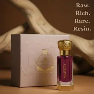 Unisex Royal Moukalat Pure Oud Fragrance - Concentrated, Luxurious Aroma, Deep Rose, Oud, Amber, Sweet Rose Wood Scent - Ideal for Evening Wear, Special Occasions
