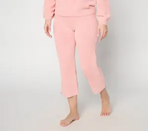 Barefoot Dreams Petite CozyChic Ultra Lite Placed Stitch Crop Pant