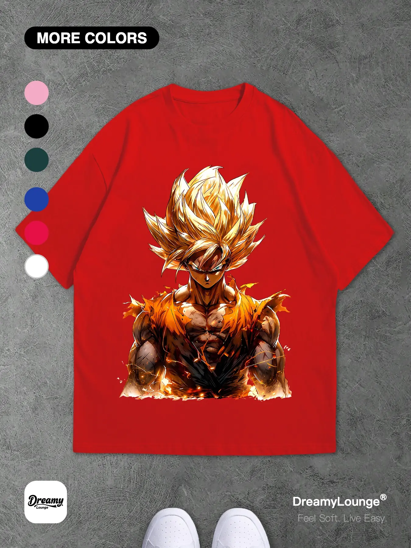 Super Saiyan Post-Battle Awakening Graphic Loose-Fit Short Sleeve