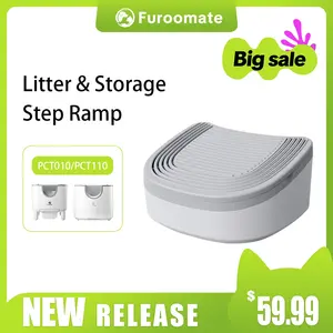 Stepper for Self-Cleaning Cat Litter Box Litter Trapper with Storage, Cat Ramp