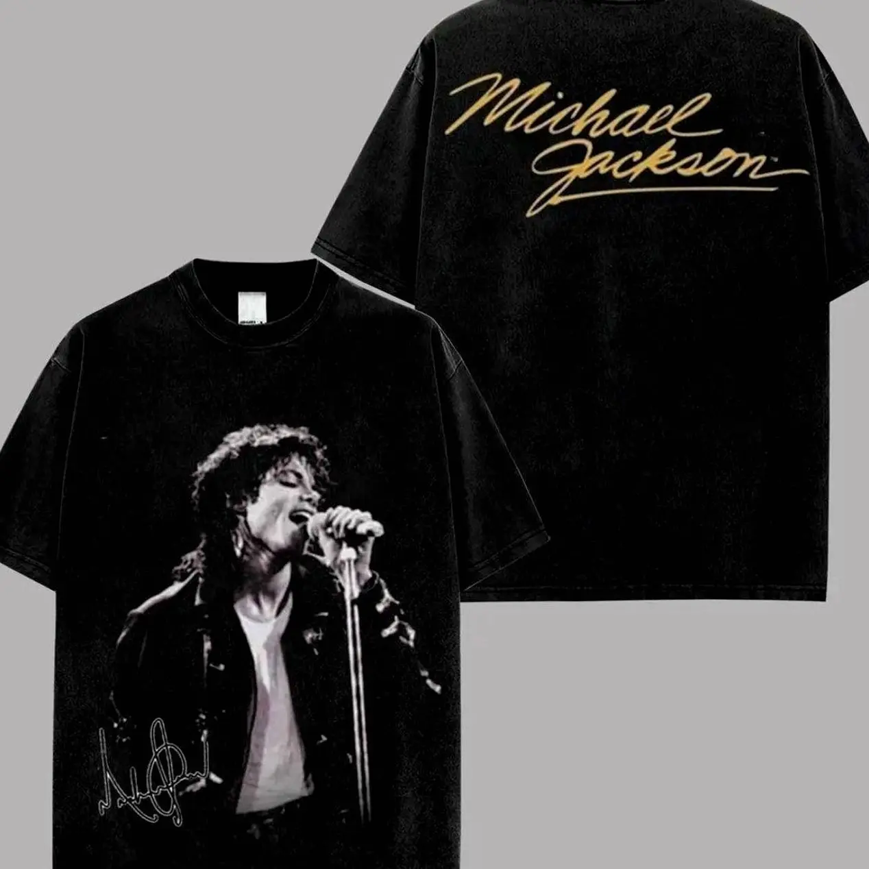 Michael Jackson Vintage Concert Premium Cotton T-Shirt, King of Pop Singer Graphic Tee, Retro Music Legend Streetwear Shirt, Classic Performance Fan Merch, Unisex Oversized Black Tee, Gift for Music Lovers ER7 6QE I4D