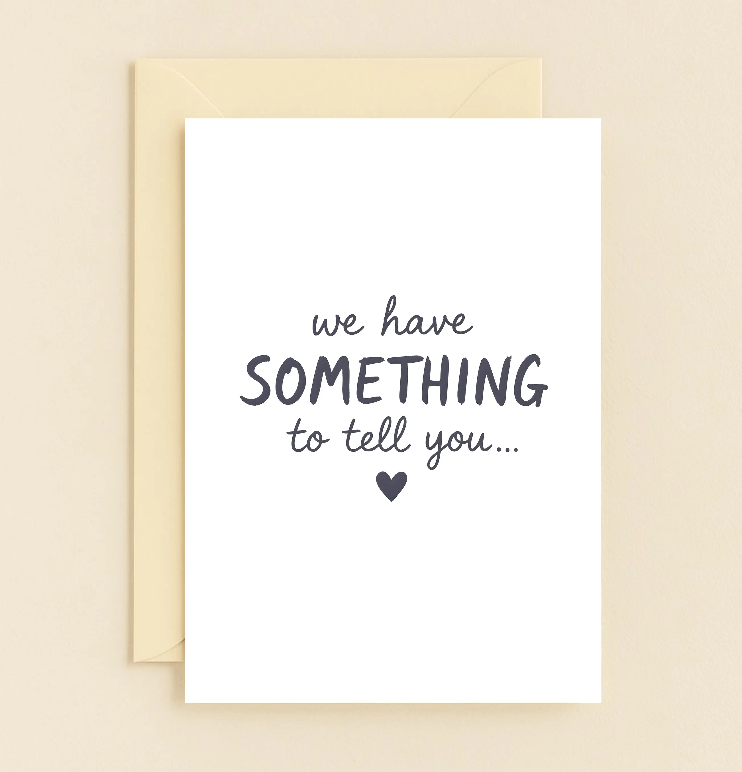 Pregnancy Announcement Card Modern Minimalist Design
