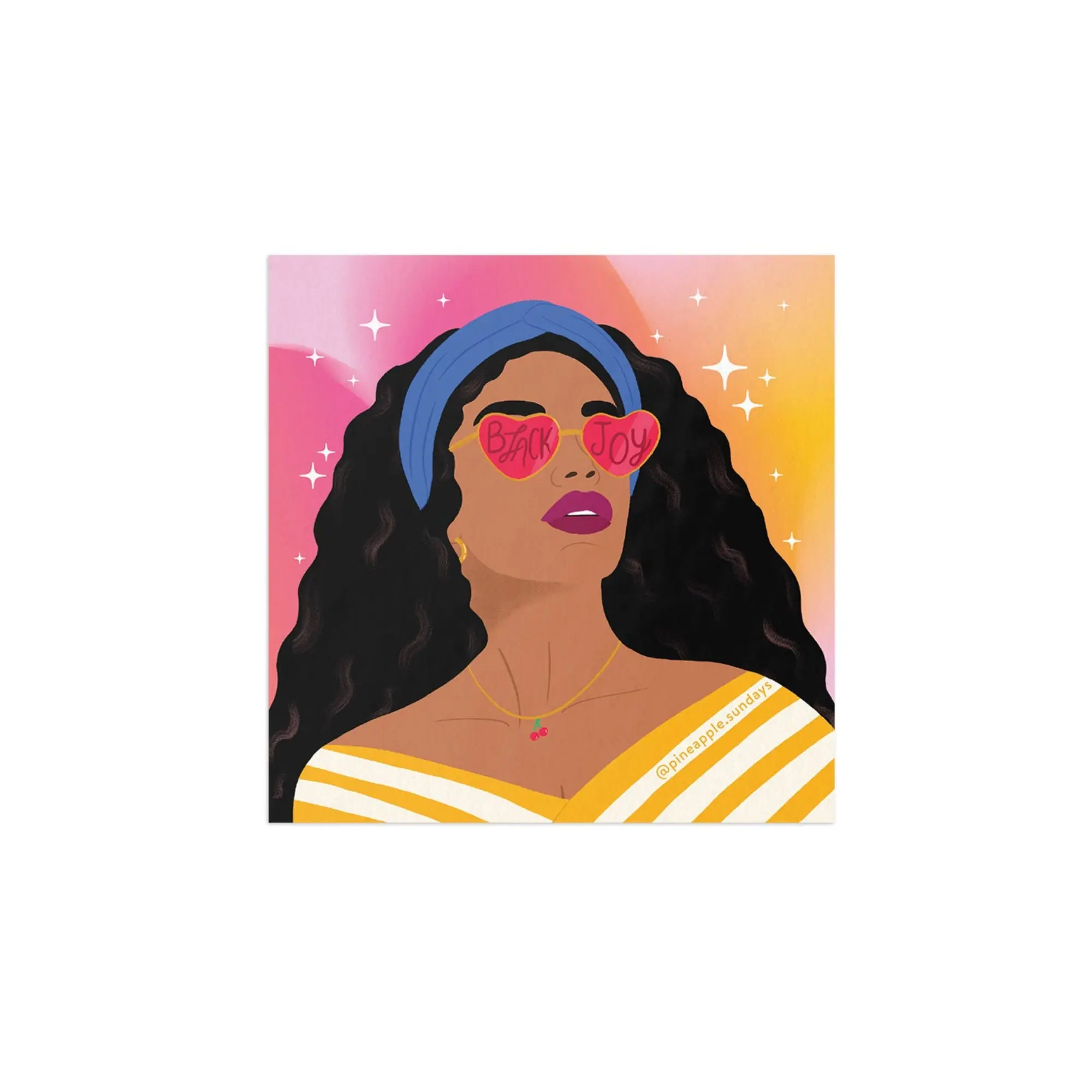 Black Joy Girl Sticker