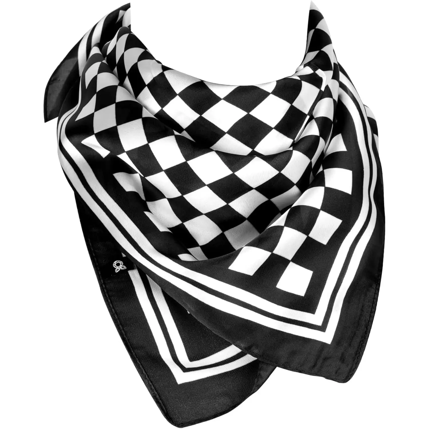27.5 Inch Satin Square Scarf for Men Silk Touch Cowboy Wild Rag Western Neckerchief Ascot Cravat Head Scarf