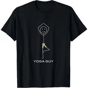 NEW[100% Cotton] Funny Yoga,Yoga Exercise T-Shirt Golf Gift T-Shirt For Men And Women